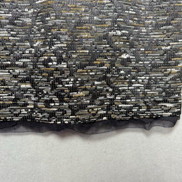 Aysha Women’s Tweed Sleeveless Dressy Mini Dress Metallic Weave Black Multi - Picture 4 of 16